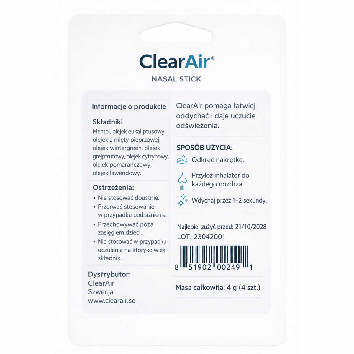 Clearair Nasal stick